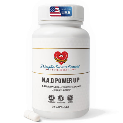 NAD+ Power Up Liposomal Supplement – High Potency for Cellular Energy & Healthy Aging – Vegan, Gluten-Free, Non-GMO – 30-Day Supply