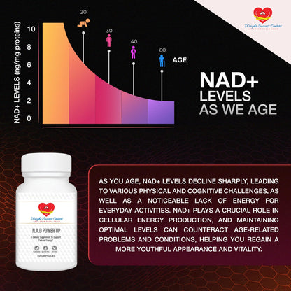 NAD+ Power Up Liposomal Supplement – High Potency for Cellular Energy & Healthy Aging – Vegan, Gluten-Free, Non-GMO – 30-Day Supply