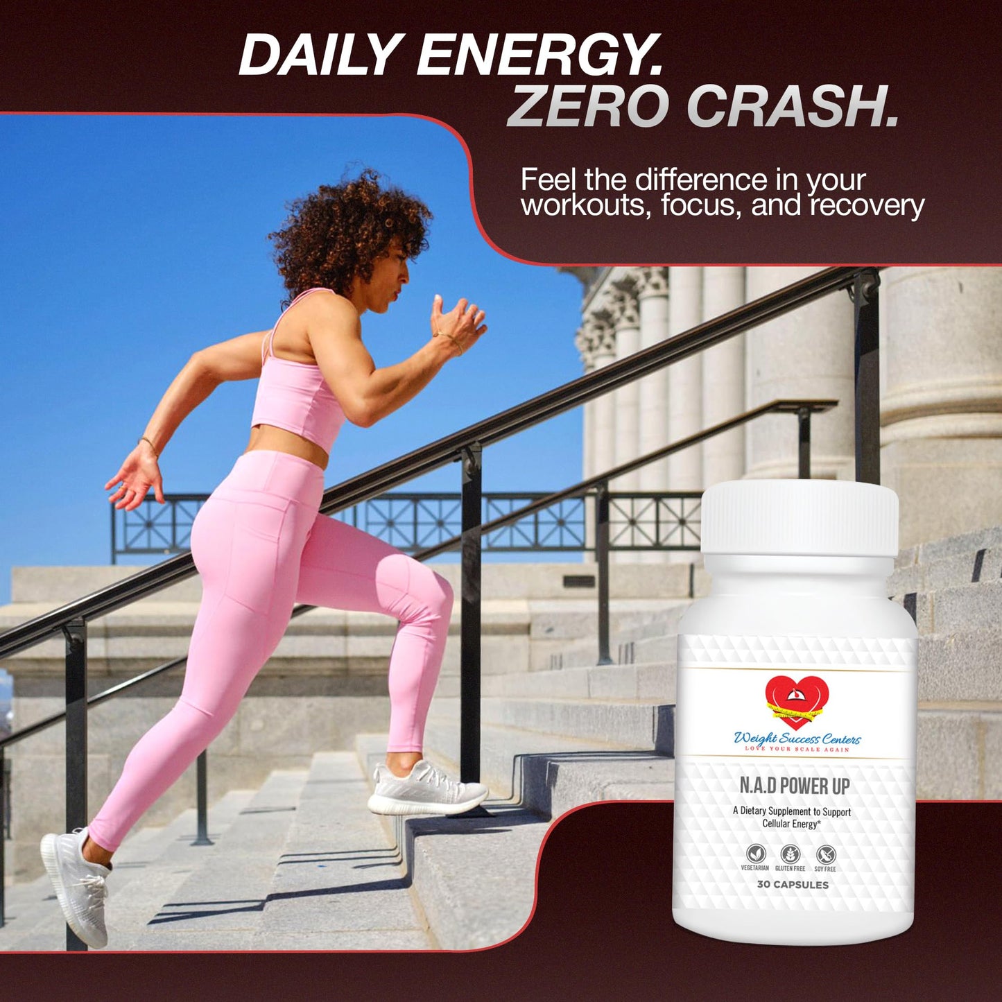 NAD+ Power Up Liposomal Supplement – High Potency for Cellular Energy & Healthy Aging – Vegan, Gluten-Free, Non-GMO – 30-Day Supply