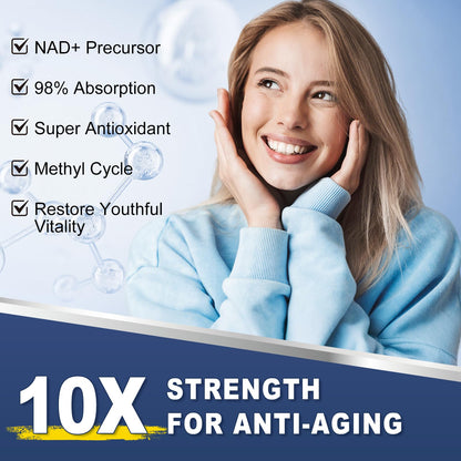 NAD Supplement Softgels 1700mg, Nad Supplements for Women & Men with Nicotinamide Riboside Quercetin Phytosome, Trans Resveratrol & TMG, Boost Energy & Anti-Aging Support 240-Count, 120 Days Supply