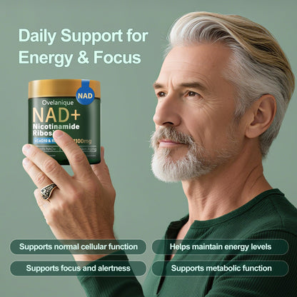 NAD+ Supplement 1100mg NR + Resveratrol | Liposomal Delivery | 120 Capsules