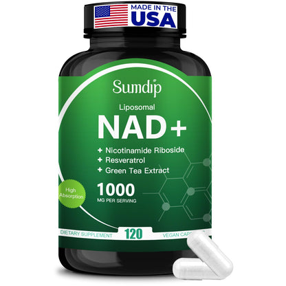 NAD Supplement 1000mg Pure - Liposomal NAD+ with NR & Resveratrol