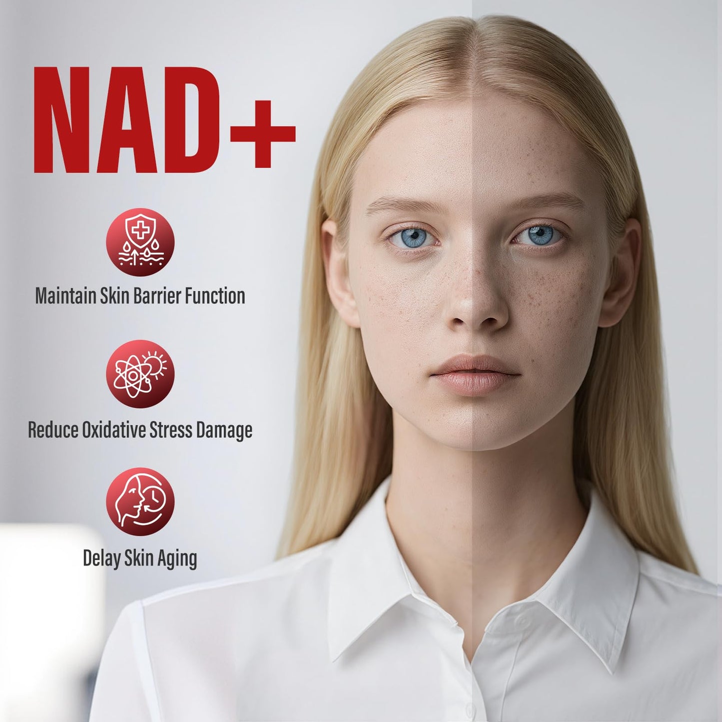 NAD+ 1000mg Liquid – High Absorption NAD+ with Trans-Resveratrol, Collagen & Hyaluronic Acid