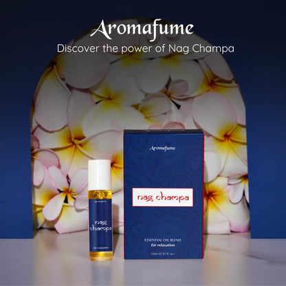 Nag Champa Essential Oil Roll-On Blend by Aromafume | 10ml | Sandalwood, Jasmine, Ylang Ylang & Champa Flower