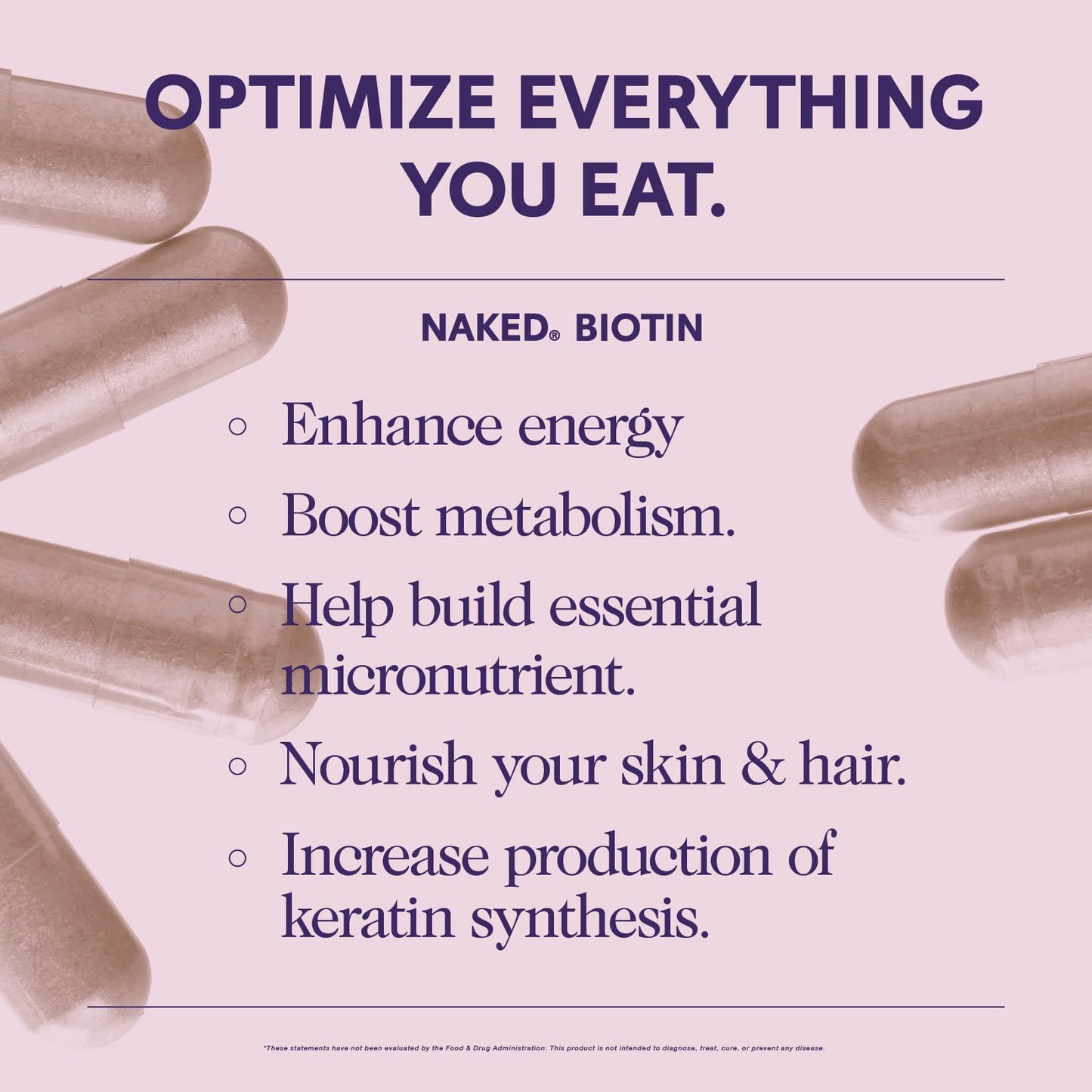 NAKED Biotin 10,000mcg - Max Strength Vitamin B7 for Hair, Skin & Nails | Non-GMO, Gluten-Free, Vegan