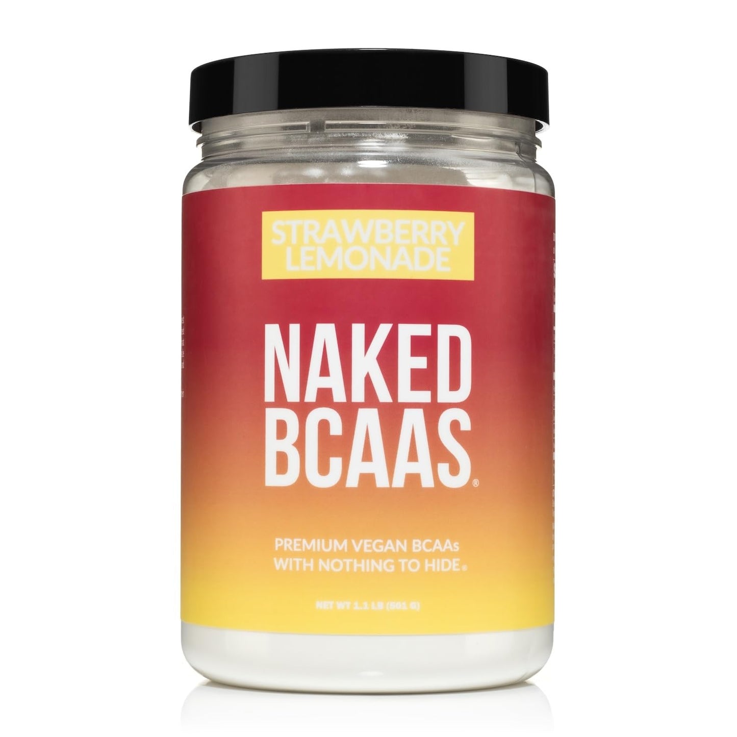 NAKED Strawberry Lemonade BCAAs – 501g, 34 Servings, Vegan 2:1:1 Powder