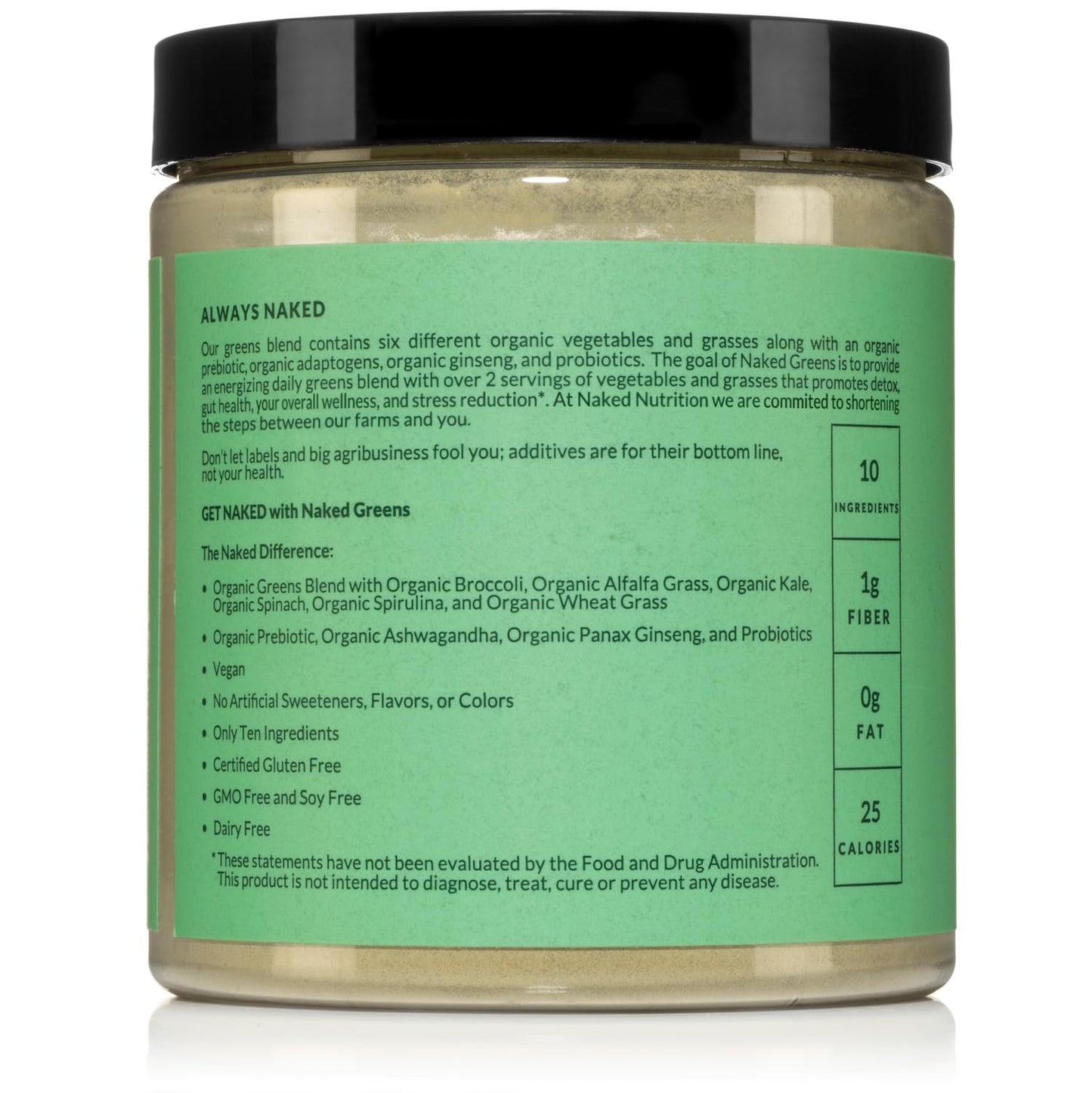 NAKED Super Greens Powder – Organic Greens, 35 Servings, Vegan & Non-GMO