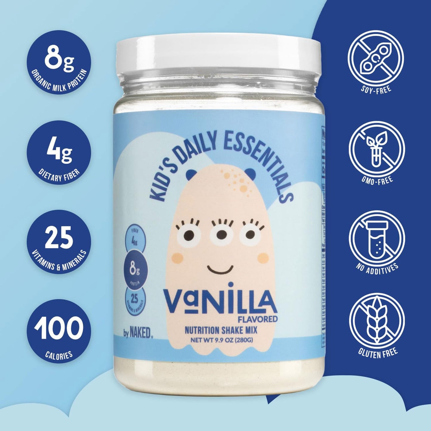 Naked Vanilla Kids Daily Essentials: Organic Milk Protein Shake