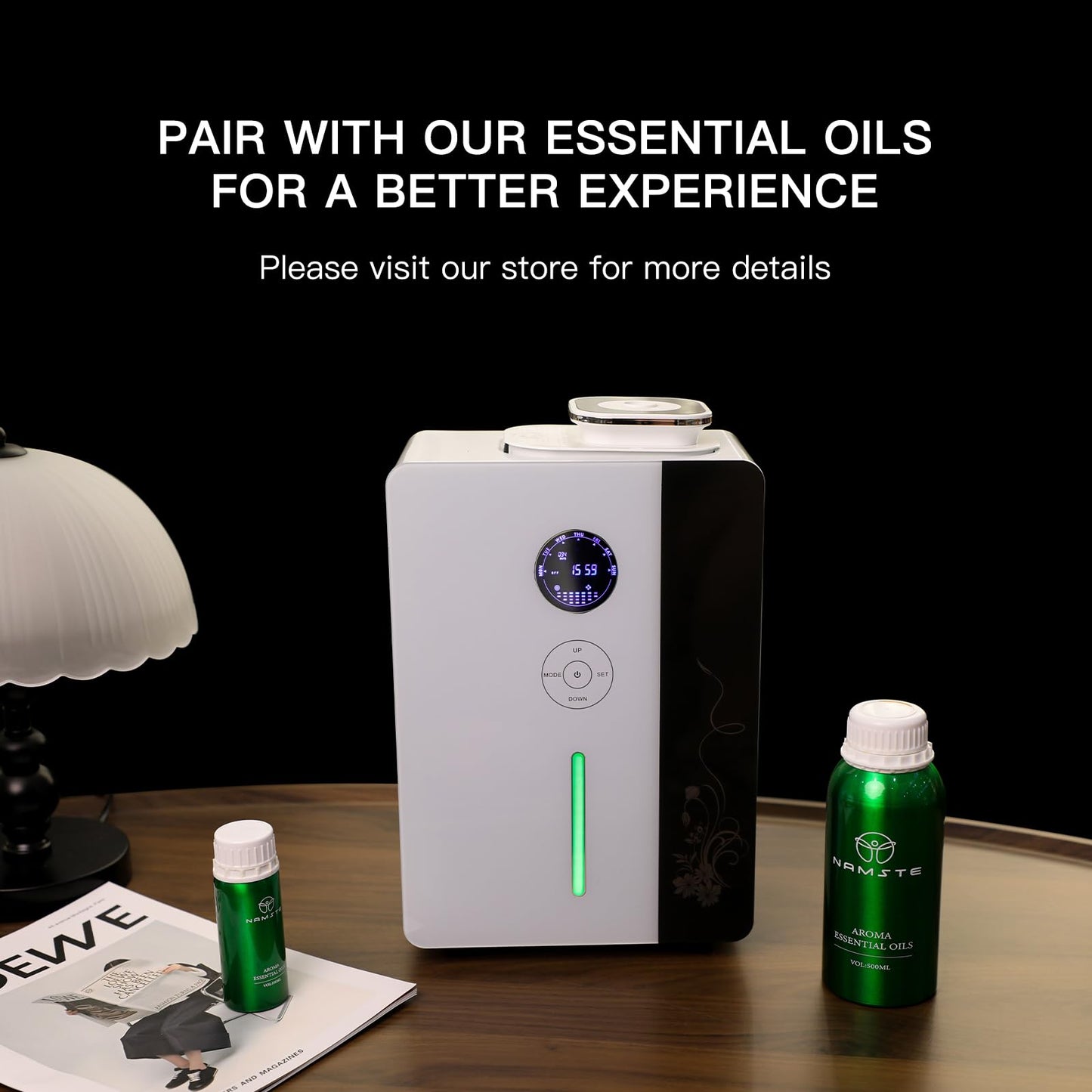 Namste Essential Oil Diffuser — Waterless HVAC Scent System for 4000 Sq Ft (800ml) with Smart WIFI & Touch