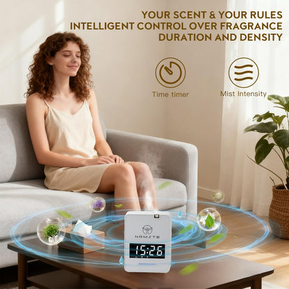 Namste Waterless Diffuser: 3000 sq ft HVAC Diffusion with Clock & Bluetooth