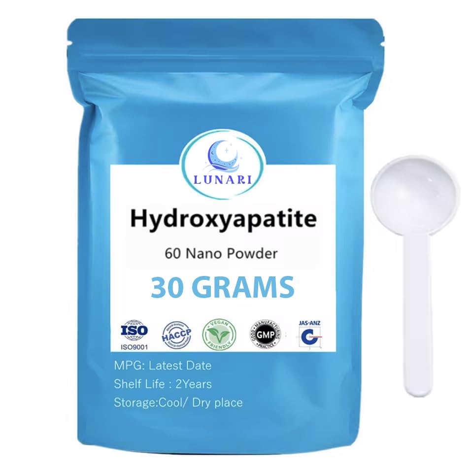 99.5% Pure Nano Hydroxyapatite Powder – DIY Toothpaste, Teeth Whitening & Soap (30g)