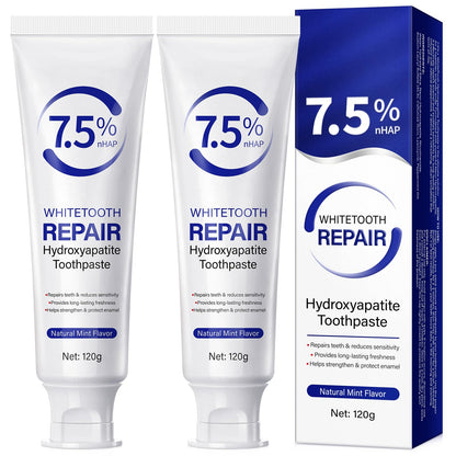 Nano Hydroxyapatite Toothpaste 7.5% – Enamel Protection, Fluoride-Free (2-Pack)