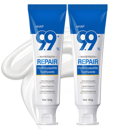 9.9% Nano Hydroxyapatite Toothpaste 2Pcs – Gum Care & Whitening (Fluoride-Free)