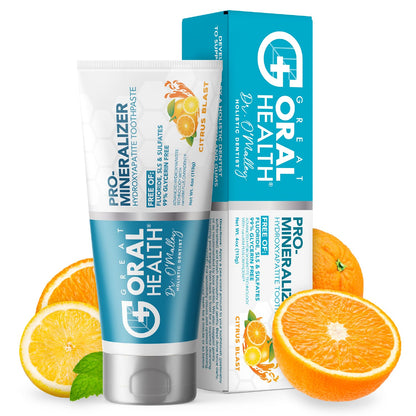 Nano Hydroxyapatite Toothpaste Fluoride Free – Dentist Formulated Pro Remineralizing Toothpaste Citrus Blast
