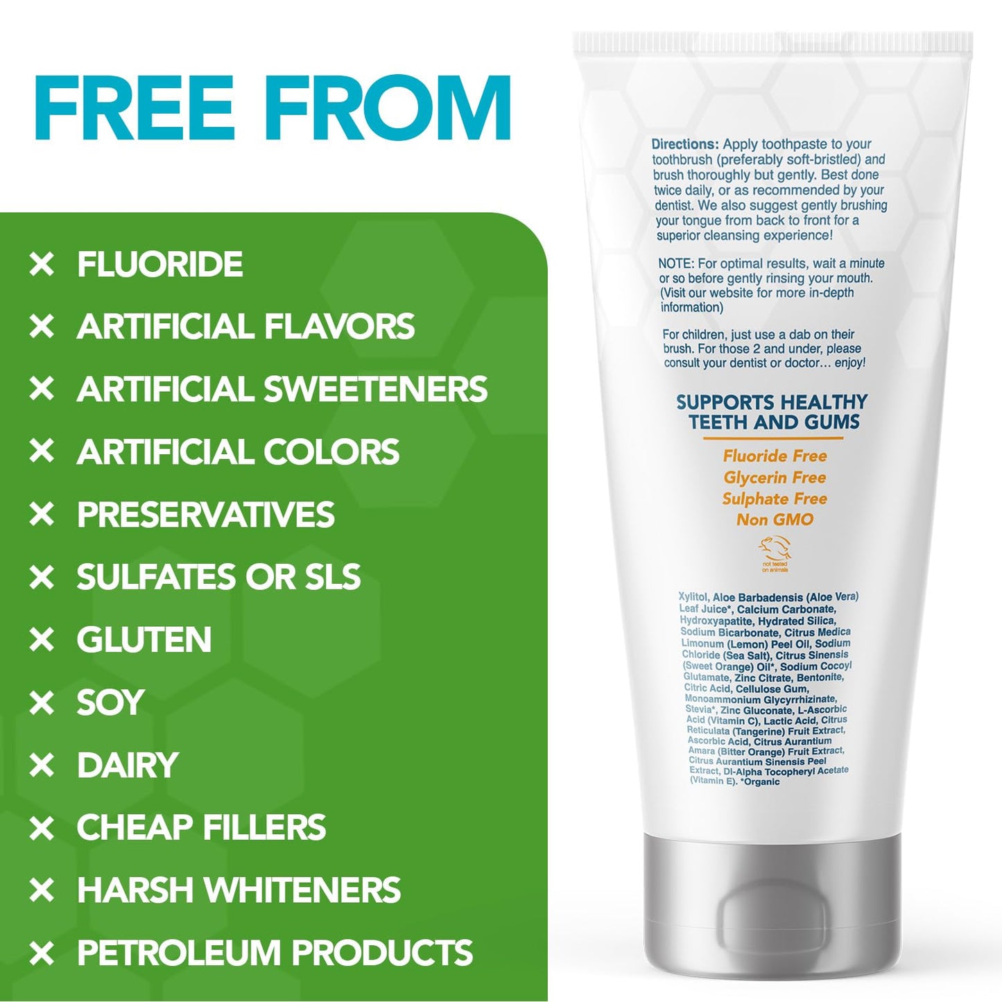 Nano Hydroxyapatite Toothpaste Fluoride Free – Dentist Formulated Pro Remineralizing Toothpaste Citrus Blast