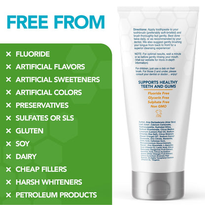 Nano Hydroxyapatite Toothpaste Fluoride Free – Dentist Formulated Pro Remineralizing Toothpaste Citrus Blast
