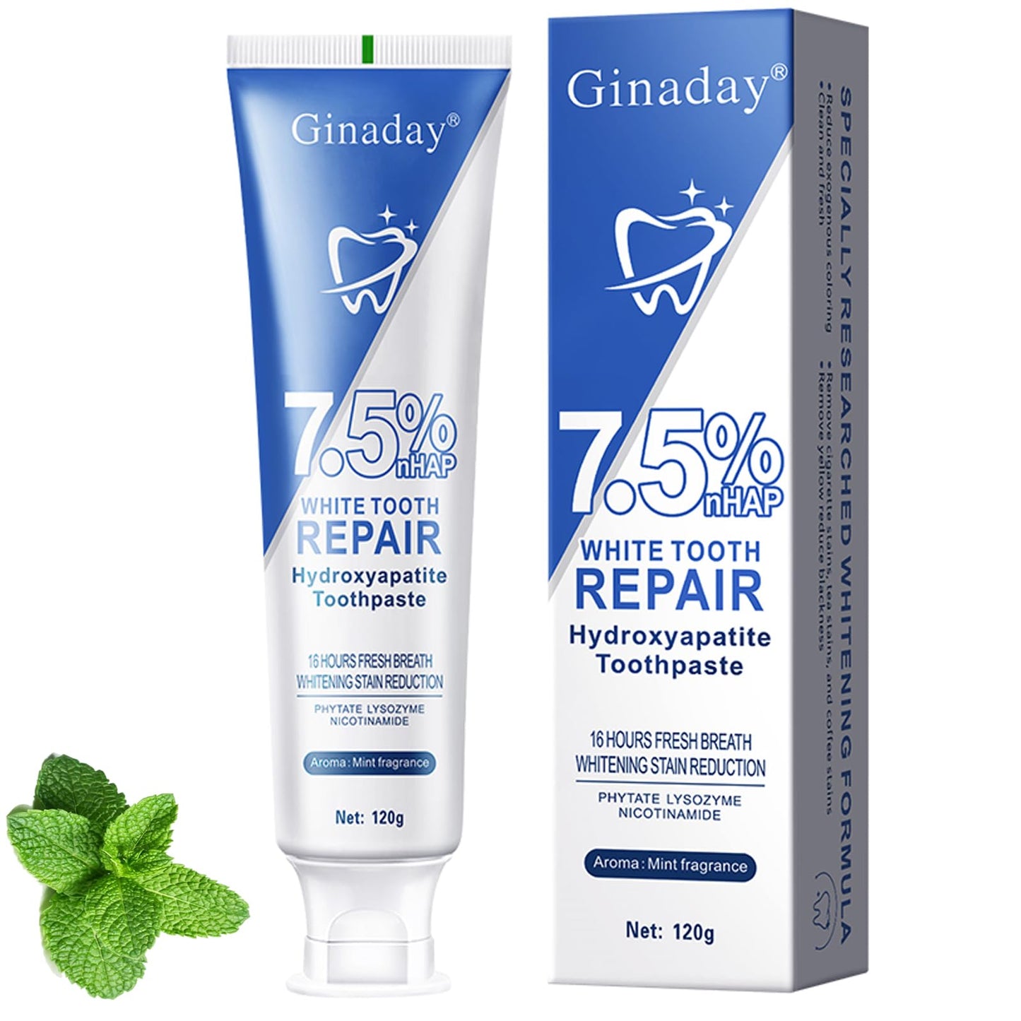 7.5% Nano Hydroxyapatite Toothpaste – Enamel Protection and Tooth Strengthening (Fresh Mint)