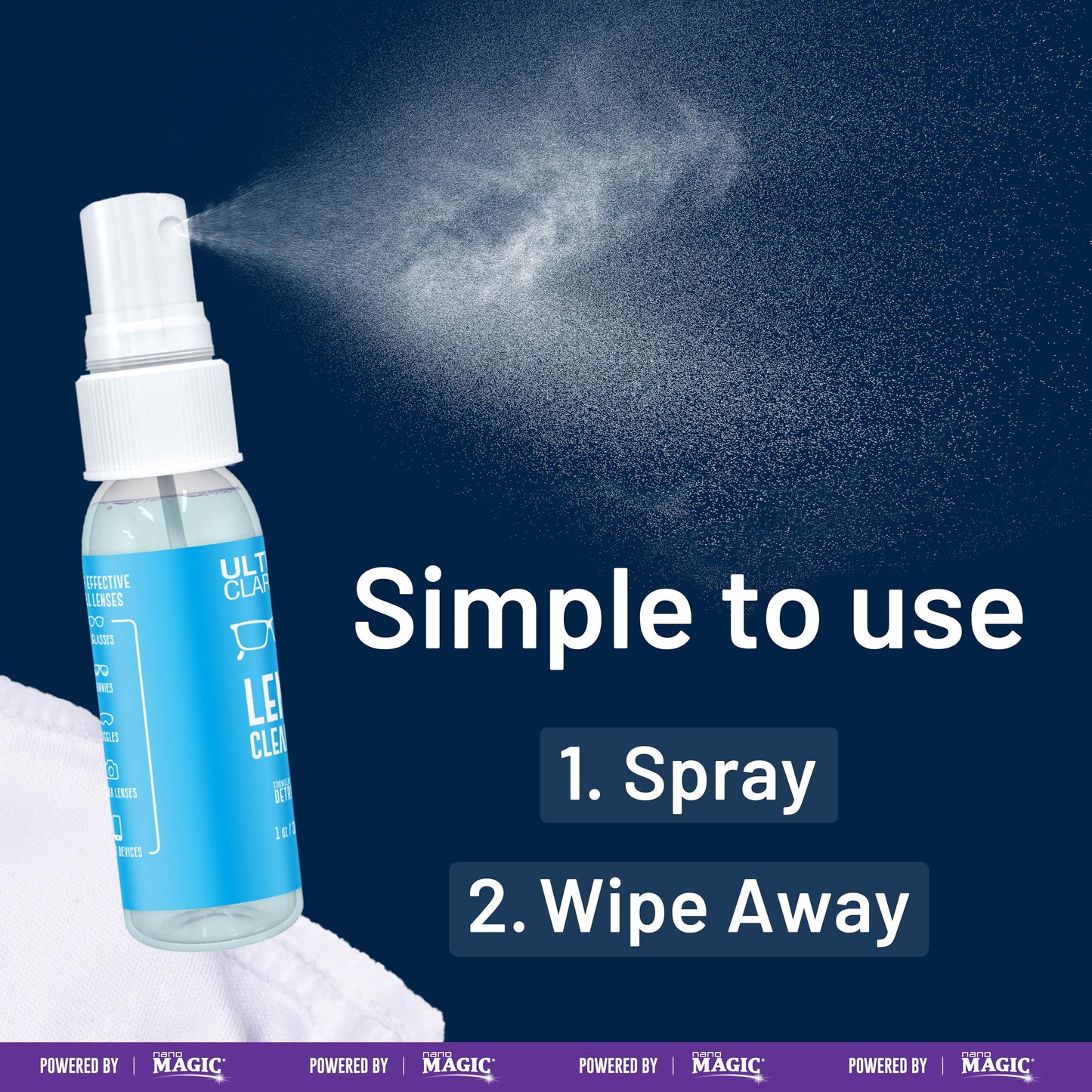 Nano Magic Eyeglass Lens Cleaning Spray 6 oz (3 Pack) – Silicone-Free