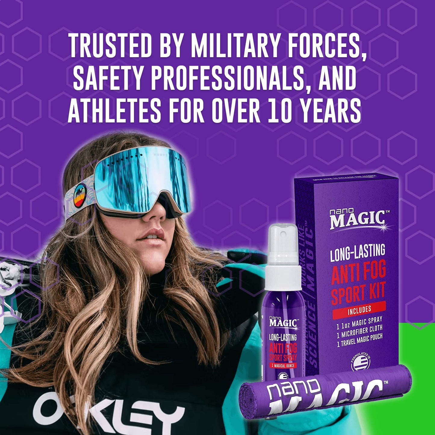 Nano Magic Anti Fog Sport Spray 1oz Travel Kit - No Streaks