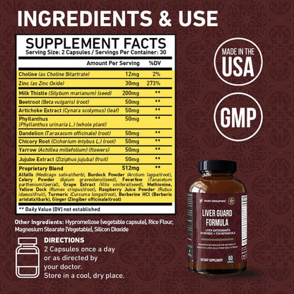 Nano Singapore Liver Guard Formula – Liver Health Support, Detox & Digestive Health | 60 Capsules