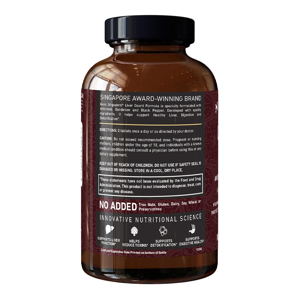 Nano Singapore Liver Guard Formula – Liver Health Support, Detox & Digestive Health | 60 Capsules