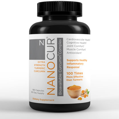 Nanocur Turmeric Curcumin - 100x Active, 170% More Active, Piperine-Free | Joint Support