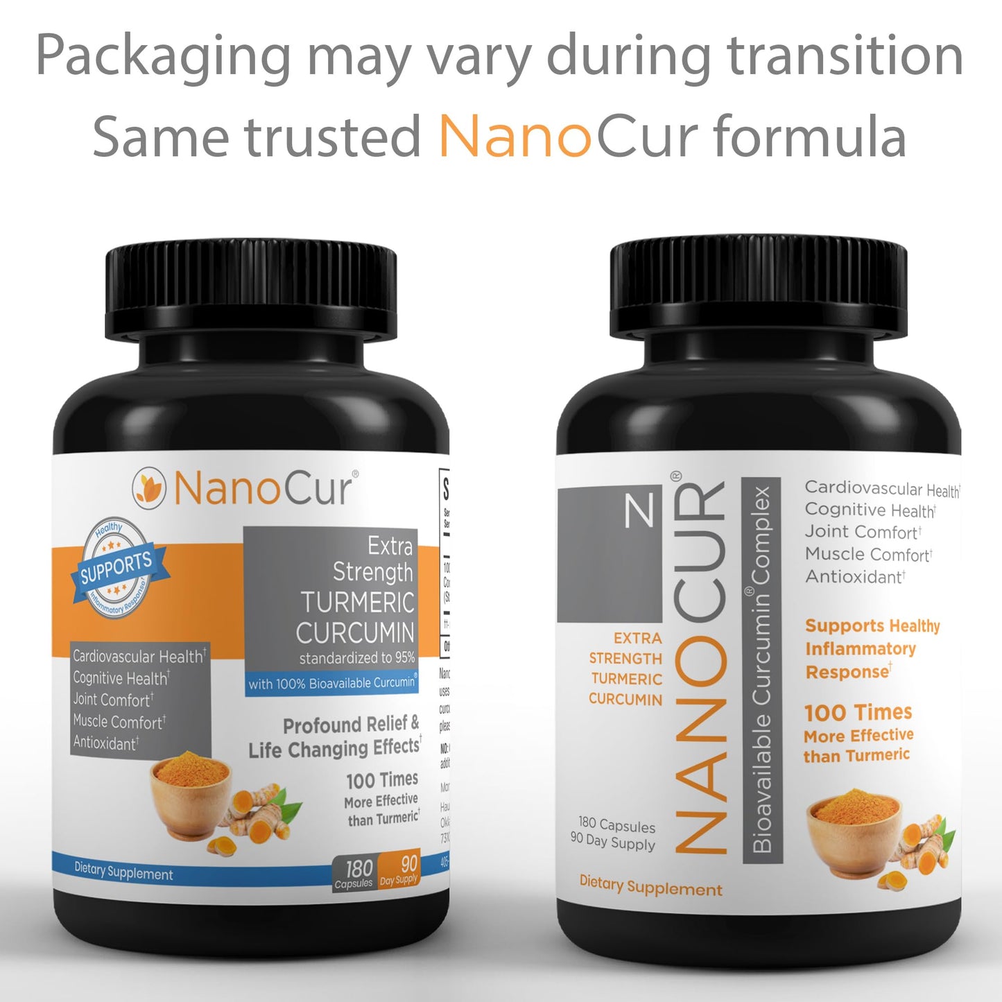 Nanocur Turmeric Curcumin - 100x Active, 170% More Active, Piperine-Free | Joint Support