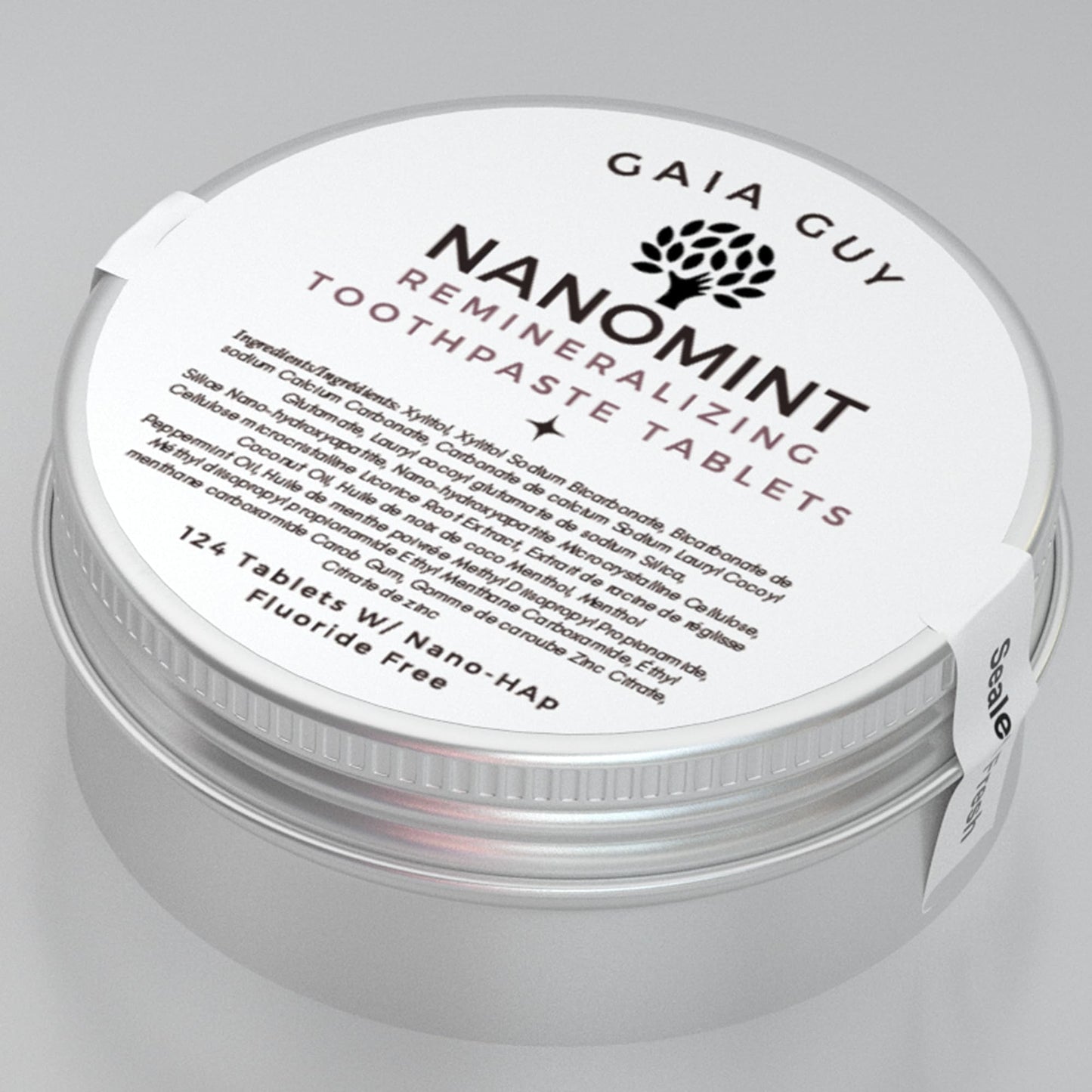 NanoMint - Remineralizing Toothpaste Tablets | Nano Hydroxyapatite | Fluoride-Free | 124 Tabs | Eco-Friendly Travel Tin