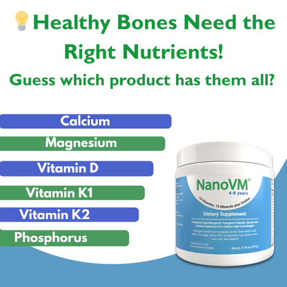 NanoVM 4-8 Years Allergen-Free Kids Multivitamin Powder | Solace Nutrition 275g