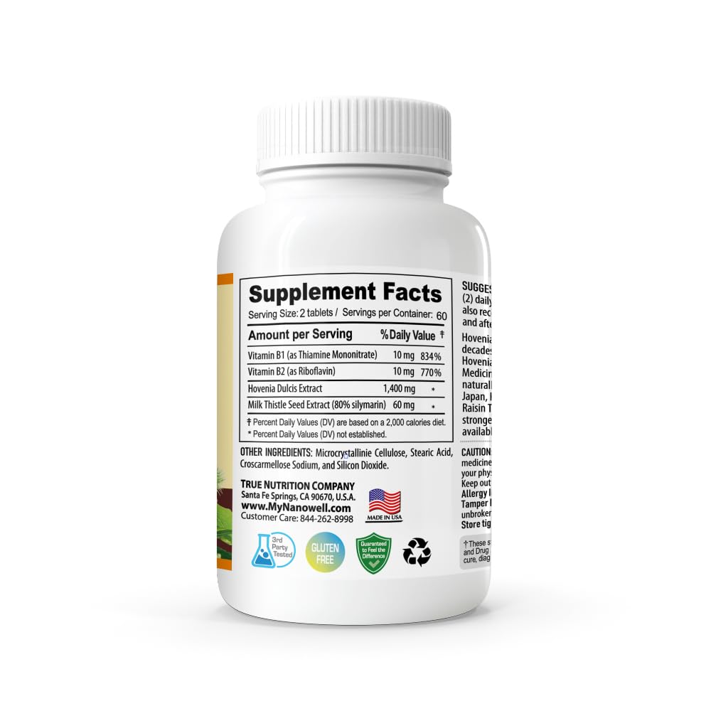 NANOWELL Hovenia-RX Milk Thistle - Liver Support Supplement with 80% Silymarin, 120 Tablets (30 Day Supply)