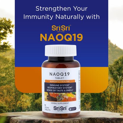 NAOQ19 Immunity Support – 19-Herb Ayurvedic Formula | Sri Sri Tattva | 90 Capsules