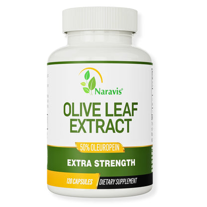 Naravis Olive Leaf Extract – 50% Oleuropein – Immune Support – 120 Capsules (4-Month Supply)