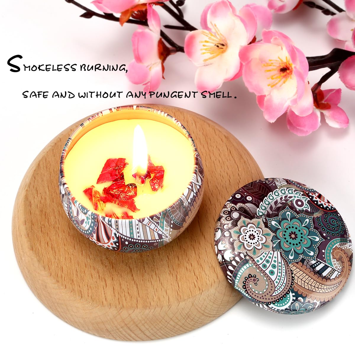Naruning 4 Pack Aromatherapy Candles – Long-Lasting Soy Wax, Lavender & White Peach, Lemon & Milk Vanilla