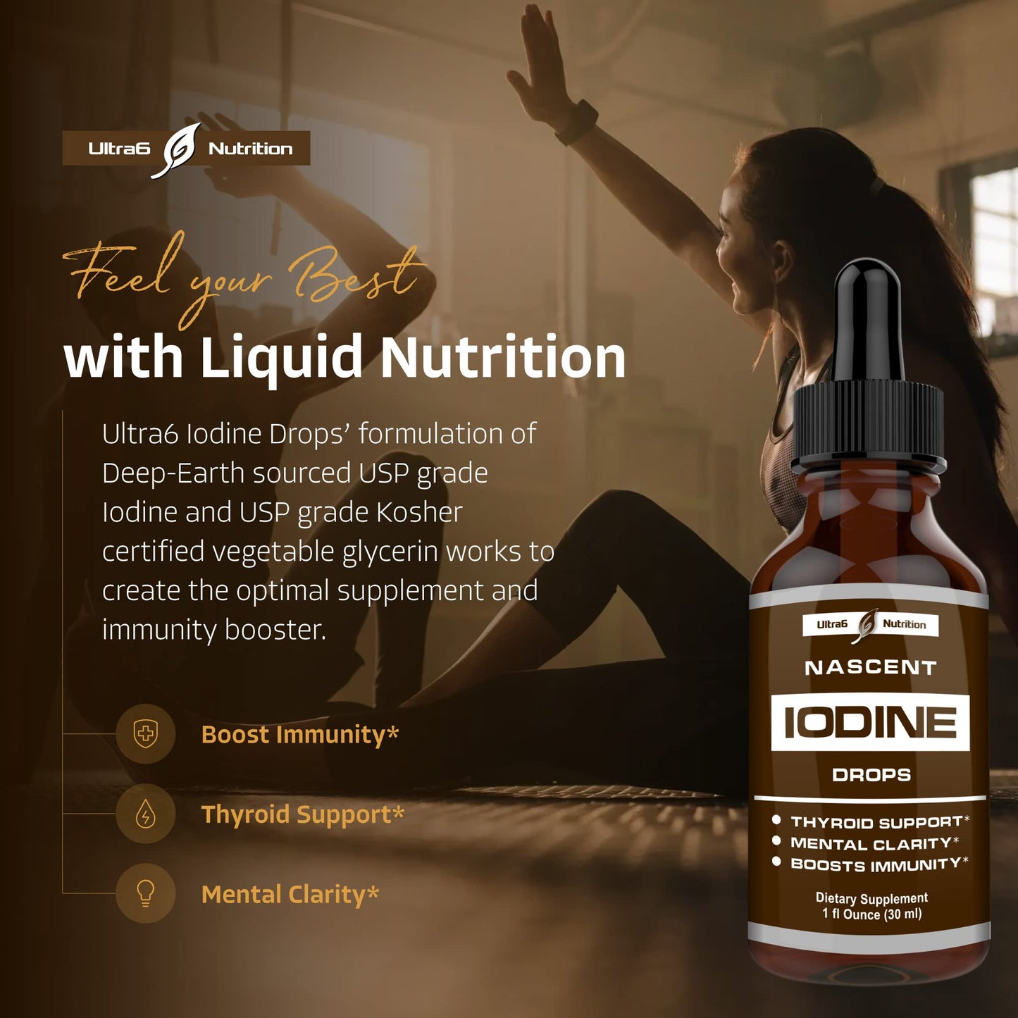 Nascent Iodine Drops - Energy & Immune Support | Liquid Supplement