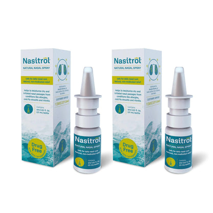 Nasitrol Natural Nasal Spray – Saline Daily Mist for Moisturized Sinuses (Pack of 2, 1.7 fl oz each)