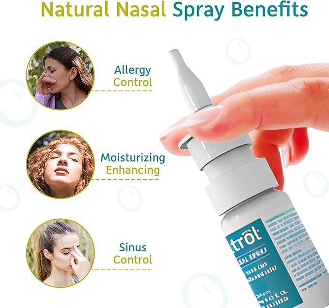 Nasitrol Natural Nasal Spray – Saline Daily Mist for Moisturized Sinuses (Pack of 2, 1.7 fl oz each)
