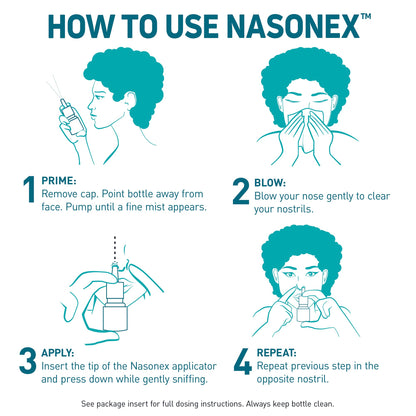 Nasonex 24HR Allergy Nasal Spray – Non-Drowsy, Scent-Free, 120 Sprays, 2 Pack