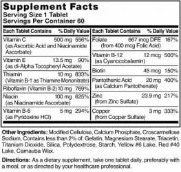 NAT B Stress Formula with Zinc - 60 Tablets