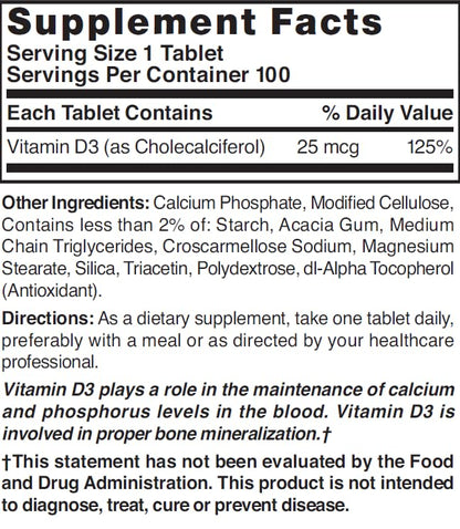 NAT B VIT D3 TB 1000IU 100 by Nature's Blend - B Vitamins