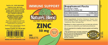 NAT B ZINC GLUC TB 50MG 100 Tablets – Vitamin B & Zinc
