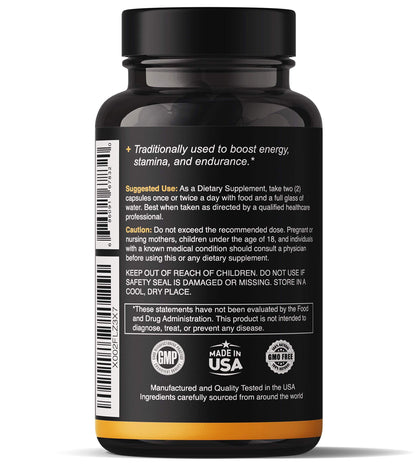 Natgrown Organic Maca Root 1500 mg Capsules – Vegan, Peru Red/Yellow/Black Maca