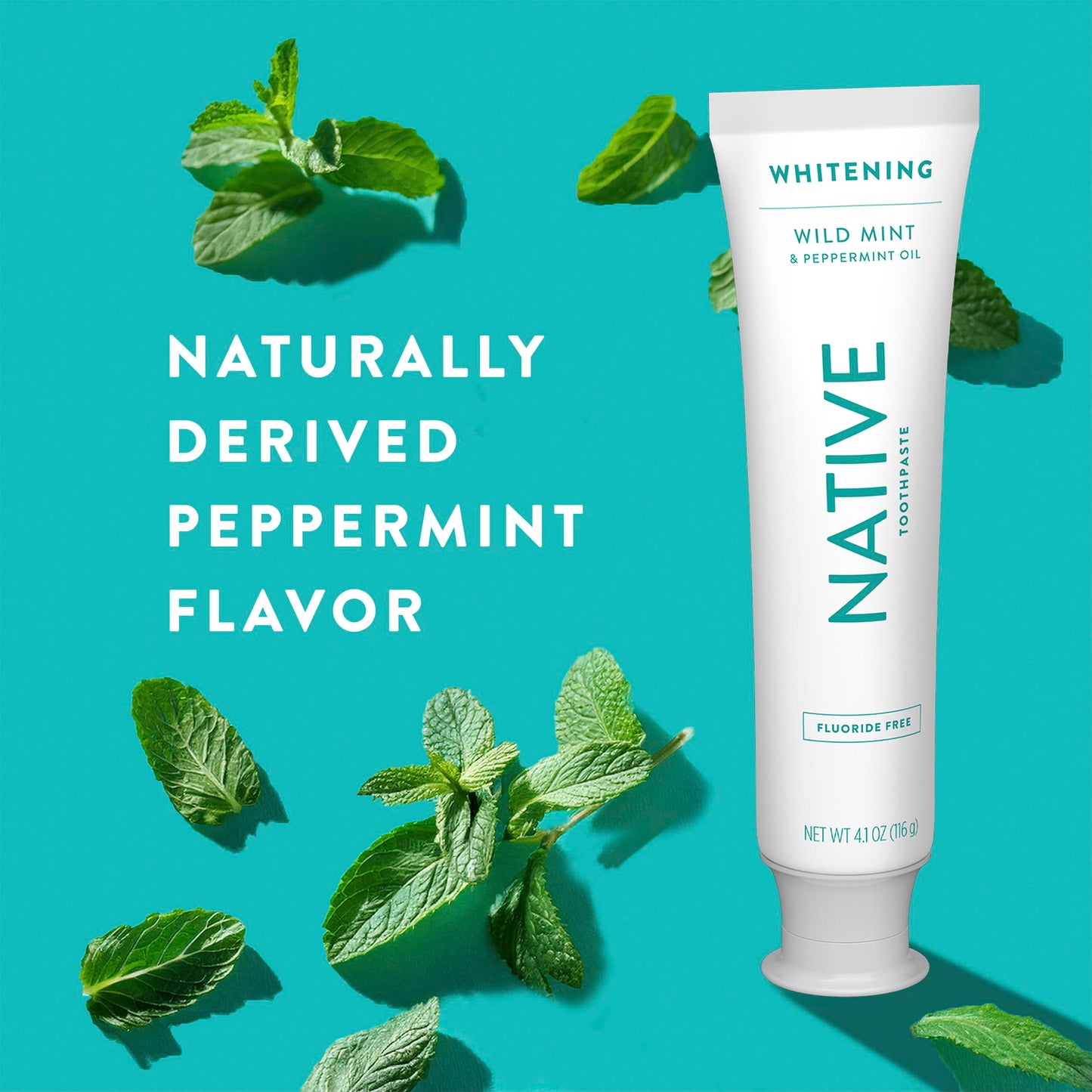 Native Fluoride-Free Whitening Toothpaste 4.1oz (3-Pack) – Wild Mint & Peppermint Oil