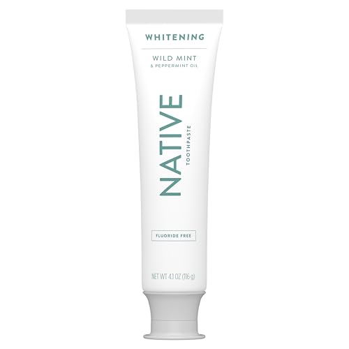 Native Fluoride-Free Whitening Toothpaste 4.1oz (3-Pack) – Wild Mint & Peppermint Oil