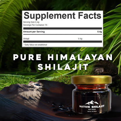 Native Rems Himalayan Shilajit Resin – Pure & Lab-Tested, Organic & Vegan