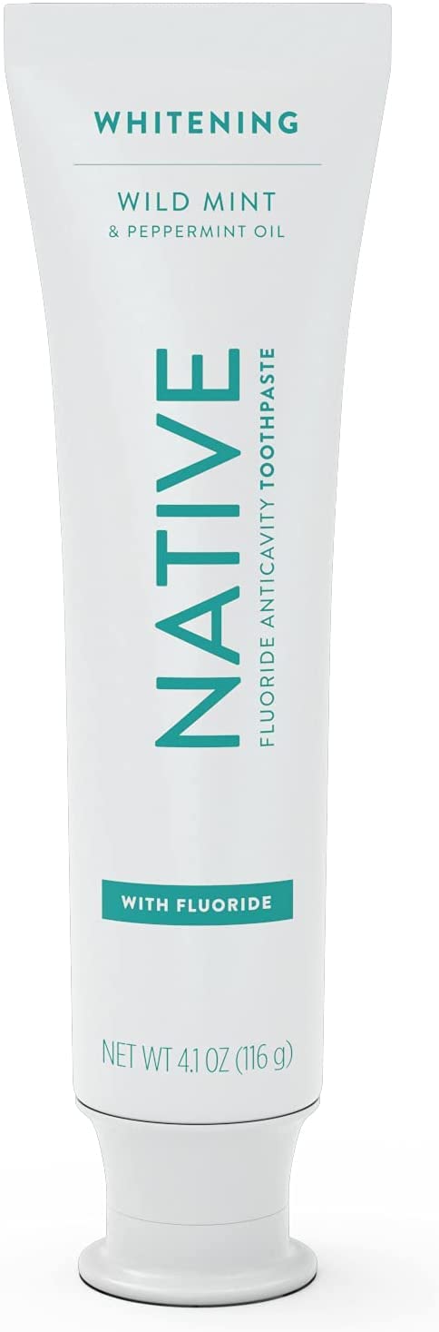 Native Toothpaste Wild Mint with Fluoride – 4.1 oz | Naturally-Derived Cleaners