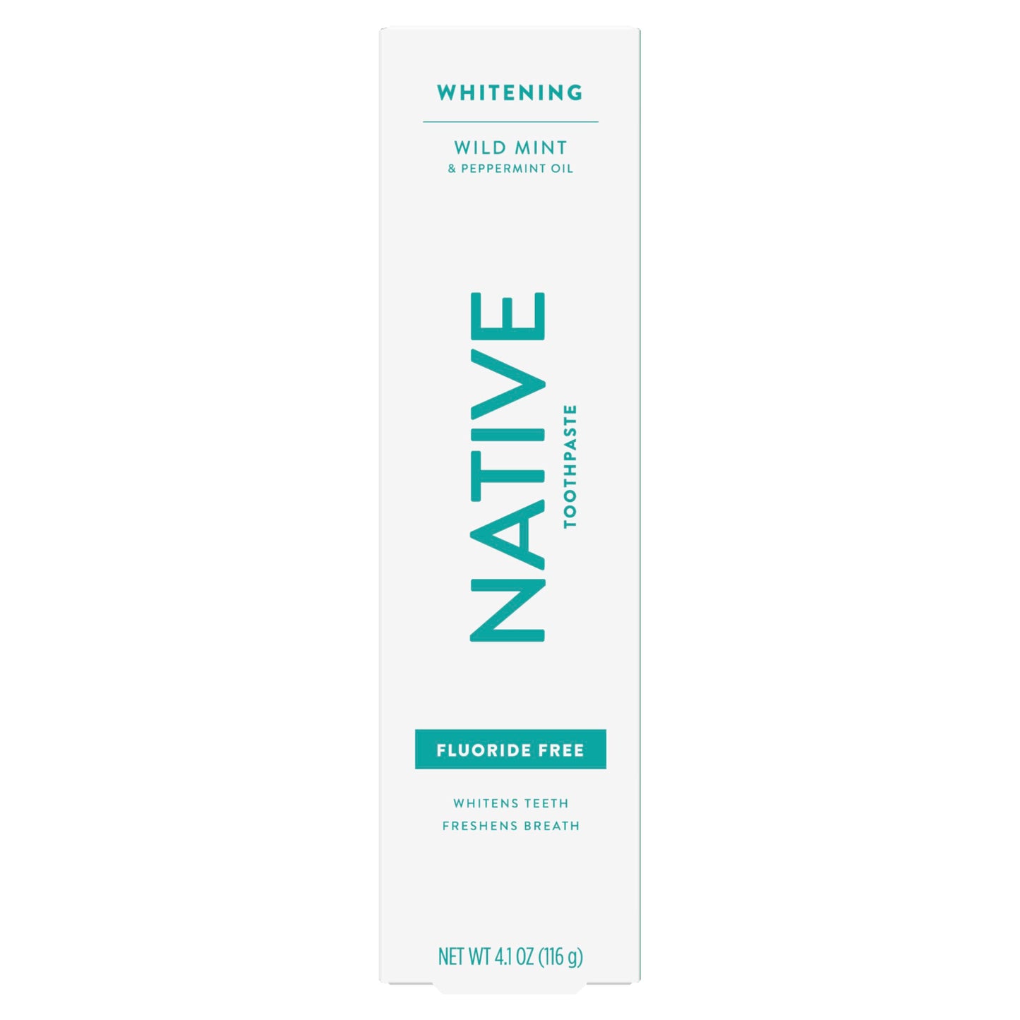 Native Fluoride-Free Whitening Toothpaste 4.1oz (3-Pack) – Wild Mint & Peppermint Oil