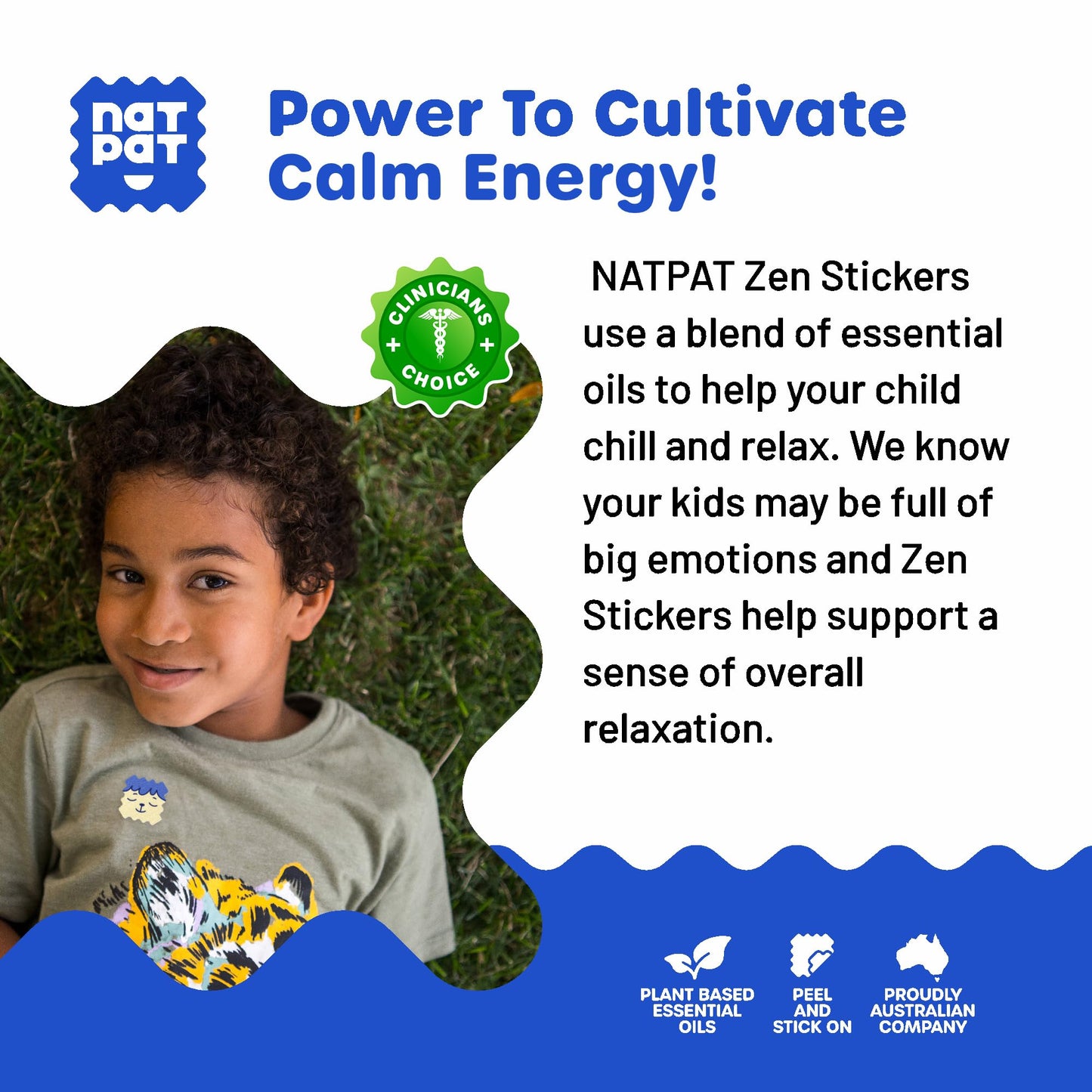 NATPAT Zen Patch Mood Calming Stickers – Chemical-Free Mood Support (24 Pack)