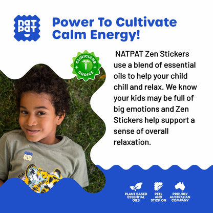 NATPAT Zen Patch Mood Calming Stickers – Chemical-Free Mood Support (24 Pack)