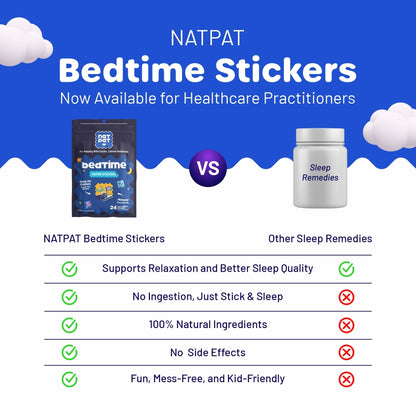 NATPAT Sleepy Patch Bed Time Stickers for Kids – Non-Toxic, Melatonin-Free (24 Pack)
