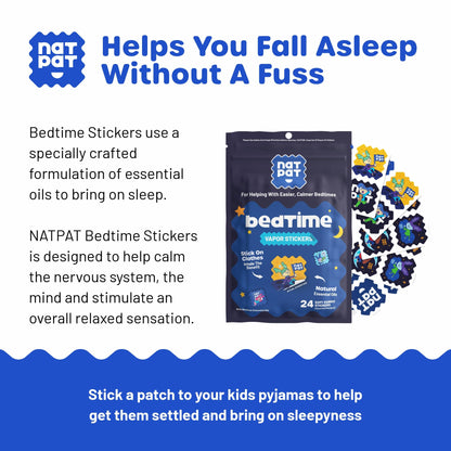 NATPAT Sleepy Patch Bed Time Stickers for Kids – Non-Toxic, Melatonin-Free (24 Pack)